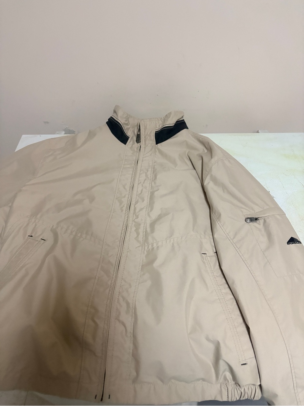 Beige Men's Lightweight Shell Jacket